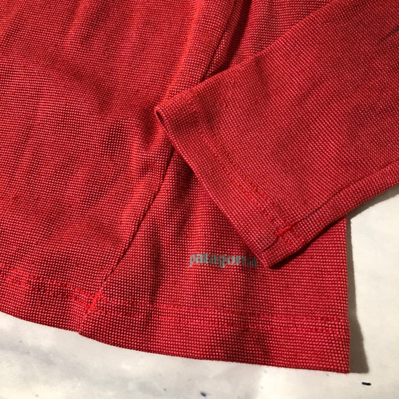Patagonia Red Foldover Collar Half Zip Pullover - Picture 2 of 7